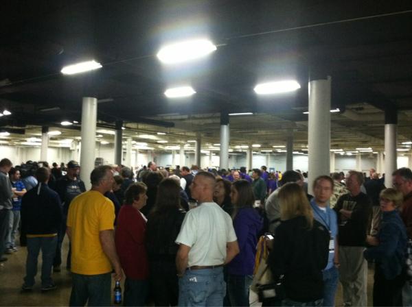 Getting ready for #MurraySt in OVC semis...in basement of Nashville Auditorium during tornado warning! <a href="/ESPNHomeCourt/">Acquire Revenue</a>