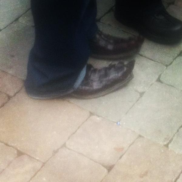 solothepro's tweet photo. And the ugly shoe award goes toooo.....this clown !#ciaa2012 http://t.co/q9ewPIk5