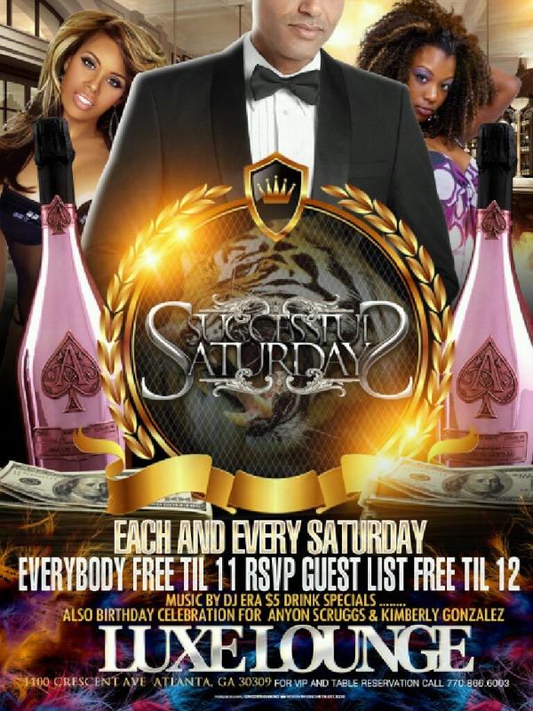 LuxeUltraLounge's tweet photo. TONIGHT #SuccessfulSaturdays >>> http://t.co/jRYOBAPu