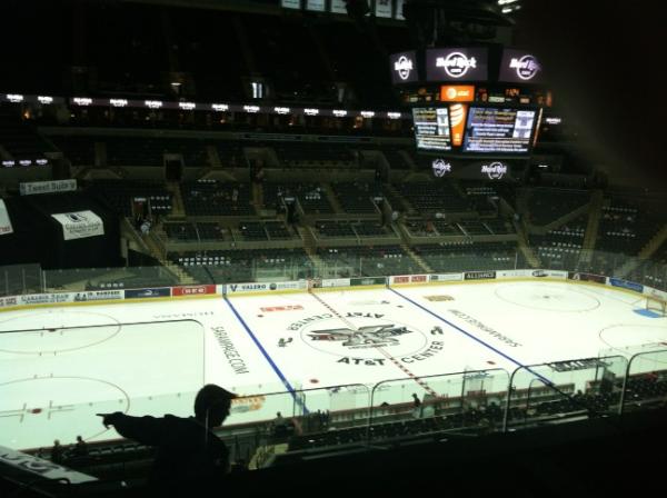 At the rampage game at the AT&T center.