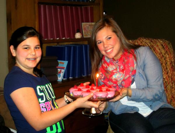 claire_dnlsn's tweet image. let the birthday celebrating begin #chocolateraspberrycupcakes #yumm