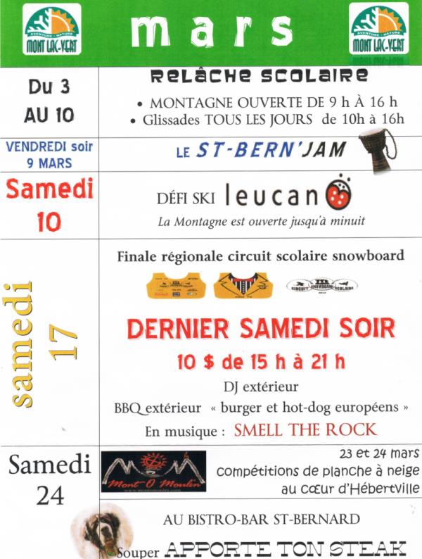 MontLacVert's tweet photo. @MontLacVert 
Que du Plaisir dans le mois de Mars au MLV !!!
Suivez sur http://t.co/sZK7yJYy et/ou http://t.co/AQGiS1fS http://t.co/R4veFMh6