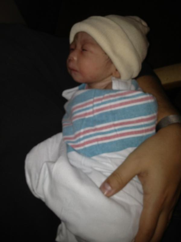 My baby nephew. Born 11:06pm March 3rd, 2012. 6 pounds 15 ounces.