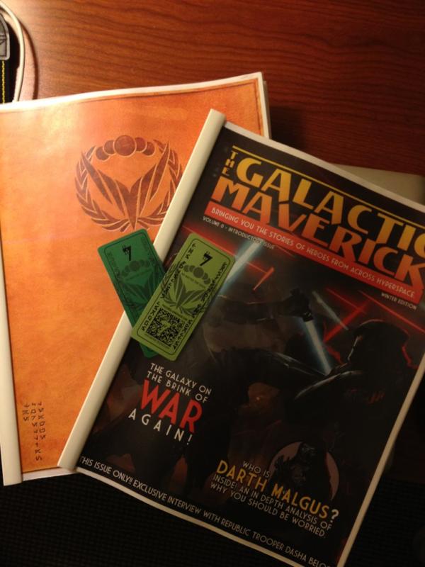 corellianleague's tweet photo. Some TCL swag to give out during the #SWTORSummit . http://t.co/oeGmZOFp