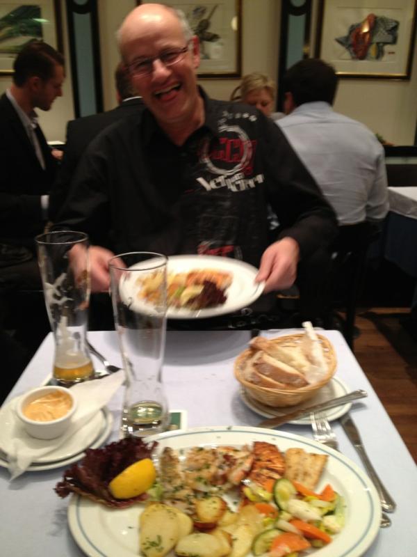 Good dîner fischhaus in Düsseldorf with an alsacien domaine. Thé Wine could ne betterave.