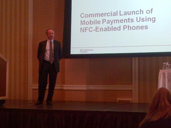 MastercardNews's tweet photo. #MasterCard's James Anderson: "#NFC expands the value proposition beyond just payment" #CartesNA http://t.co/ScYpvMxG
