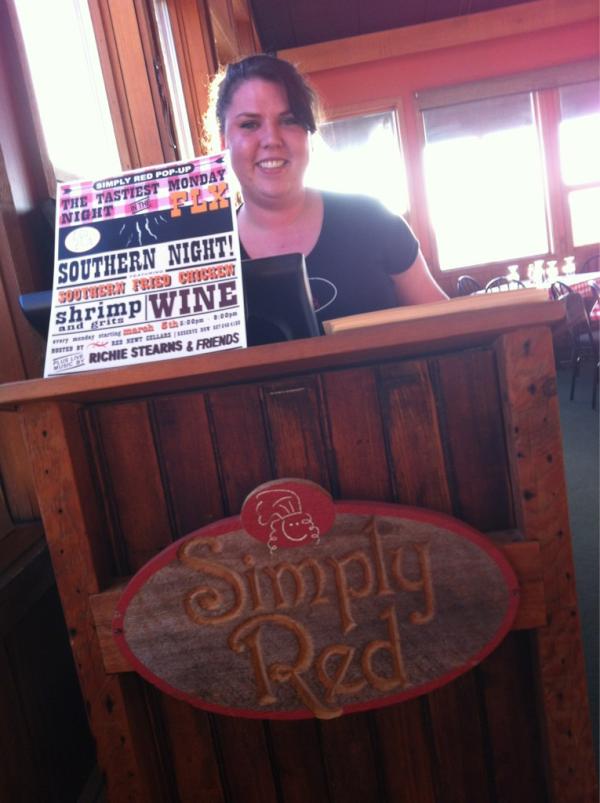 SimplyRedSam's tweet photo. Ready for action for Simply Red Southern Pop-Up at @FLXnewt @FLXbistro #Flxfood http://t.co/V9EJfHYz