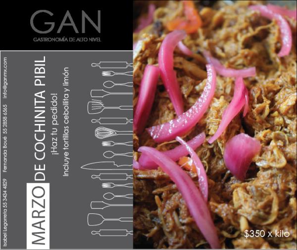 Marzo mes de cochinita pibil GAN
Haz tu pedido !!!!