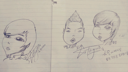 koeuna88's tweet photo. 까리쑤마 타군이가그려준 내얼굴~!♥  손재주 따봉~!♥ 기범이랑승연이~♪ 좋다!^^*꺄울 http://t.co/osC9Dioq