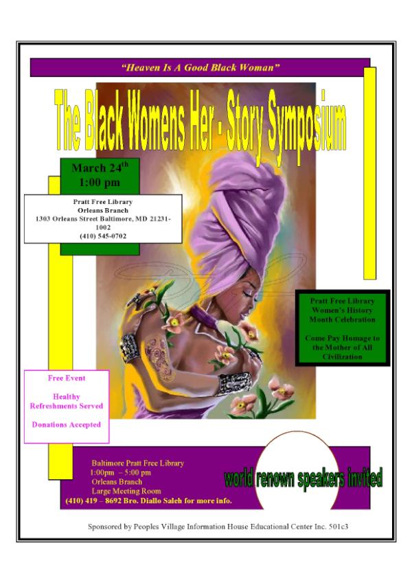 IBORN's tweet photo. Click the link for the information, "Heaven is a Good Black Woman". March 24th, 2012 in Baltimore City - PEACE! http://t.co/Sti3Qc2n