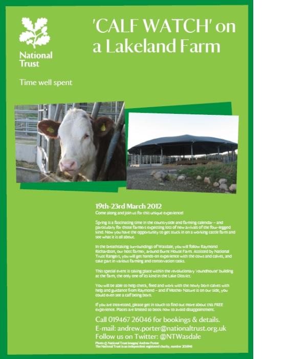 NTWasdale's tweet photo. Come along to the Western Valleys free Calf Watch event on the 20th March call 019467 26046. For more info see poster: http://t.co/rnfyvPsf