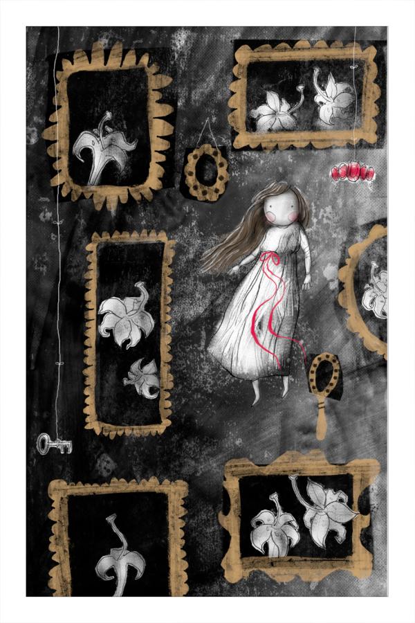 hapennyflea's tweet photo. Sarah Bowie - will have her art for sale this Sat at the market - This piece is called Lilies beautiful.. http://t.co/F1Xx83nv