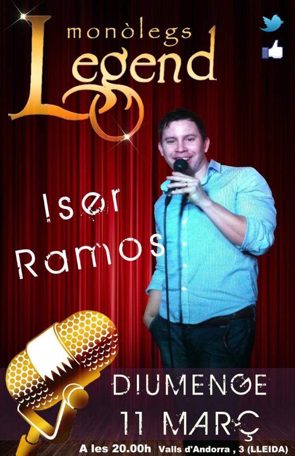 Legend_Lleida's tweet photo. Diumenge 11 de març a LEGEND a les 20:00h ens visita ISER RAMOS, un dels més reeixits de l'humor i de la màgia cubana. http://t.co/leNj2vtp