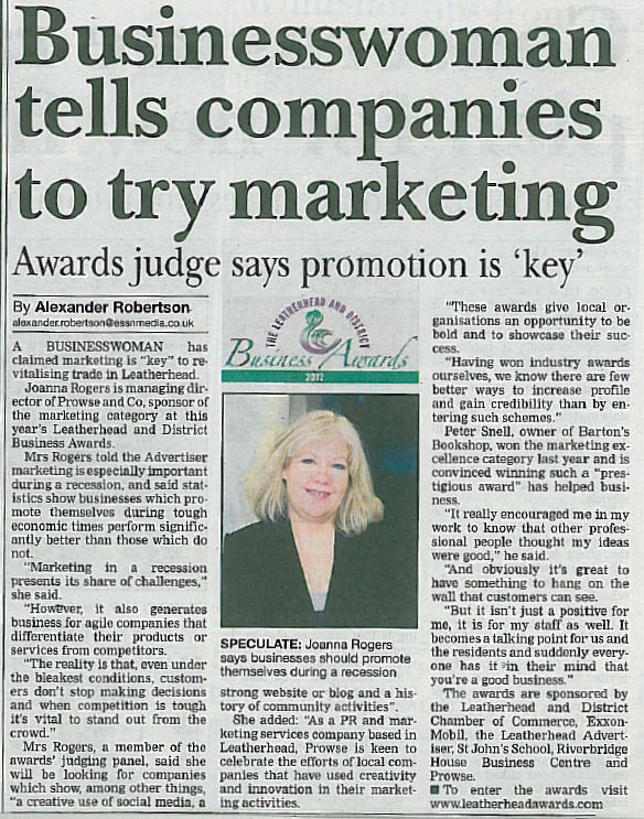 LBA2012's tweet image. Great article in @leatherheadnews on #LBA2012 Marketing Award. L'head marketing success? Enter at leatherheadawards.com