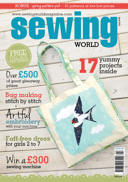 sewingworld_ads's tweet photo. Hi all keep an eye out for our April issue its our new look issue, what do you think of the cover? http://t.co/ArAKcHhC