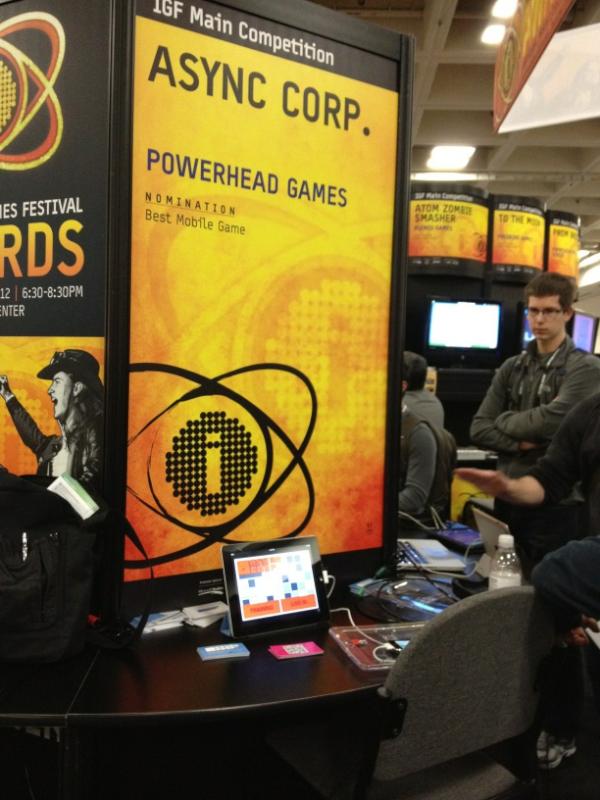PowerheadGames's tweet photo. ASYNC Corp. at the #IGF at #GDC2012 http://t.co/Ninxt0mw