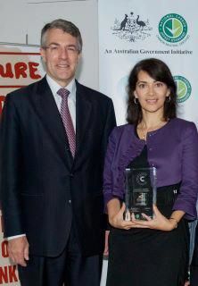 Congrats <a href="/EOSydney/">EO Sydney</a>'s JacquelineArias <a href="/republicacoffee/">Republica</a> on being the first OZ food brand to be recognised carbon neutral.