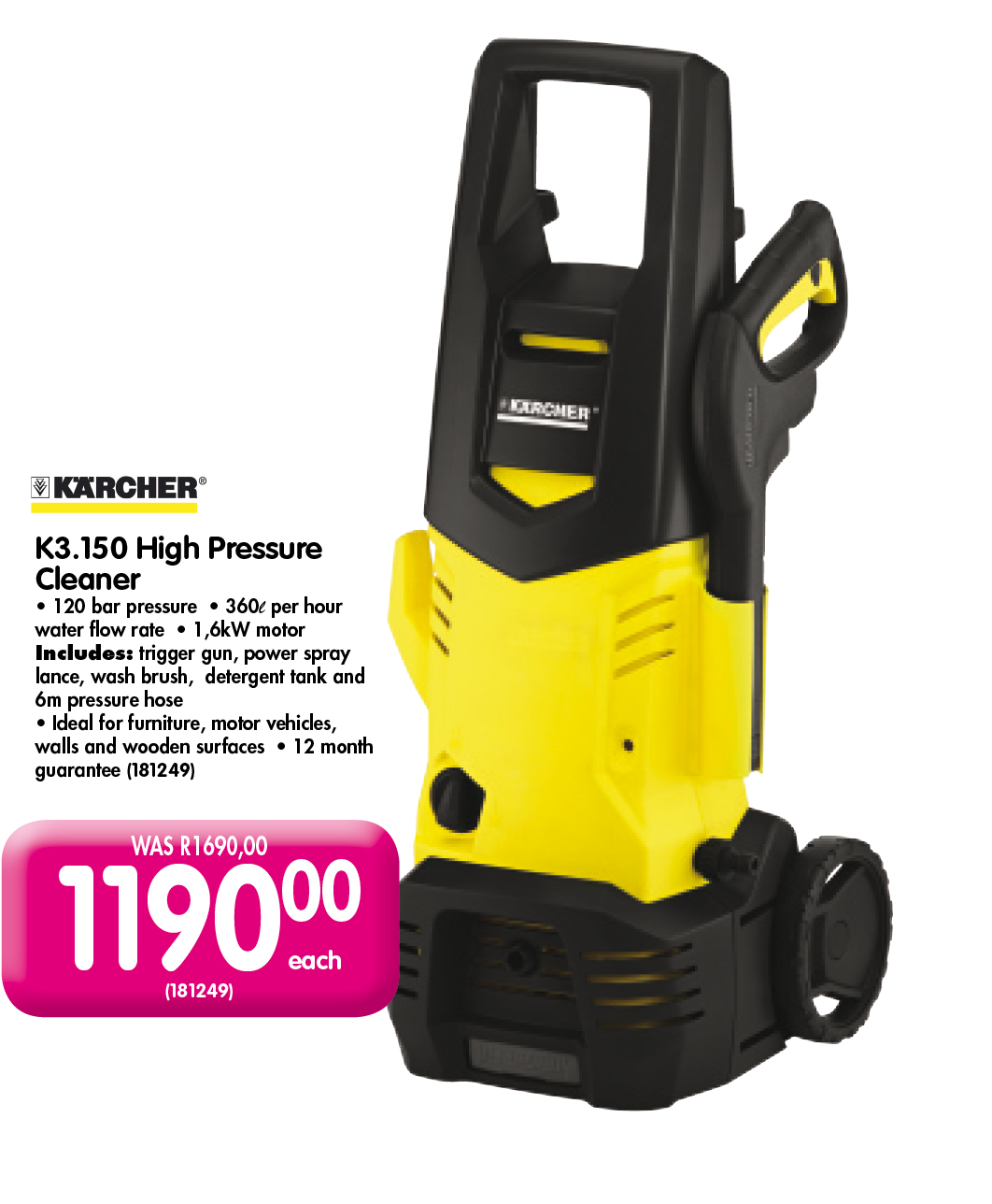 High pressure cheap washer makro
