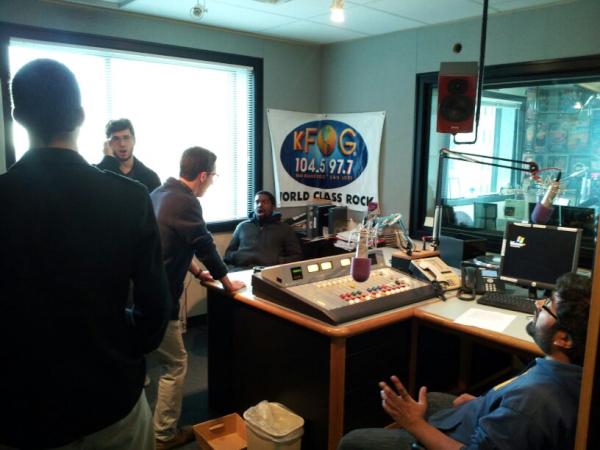 JordanEdwards_'s tweet photo. @Octo_Suits at 104.5 KFOG San Francisco! http://t.co/L6roN9uB