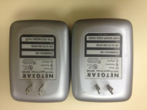 BenjaminHsieh's tweet photo. Power line wall plugged bridge. Netgear. http://t.co/XLEL7nka
