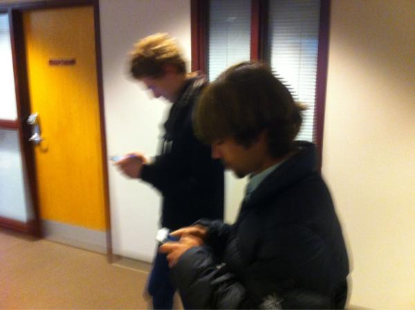 davidcowart's tweet photo. The problems of tomorrow. Texting while walking... http://t.co/k1DA6HZA