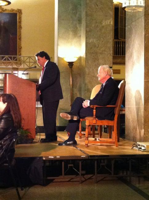 JoshJBoyd's tweet photo. Kickin at the Pratt Listening to Chris Mathews speak. http://t.co/bjEAKRnY
