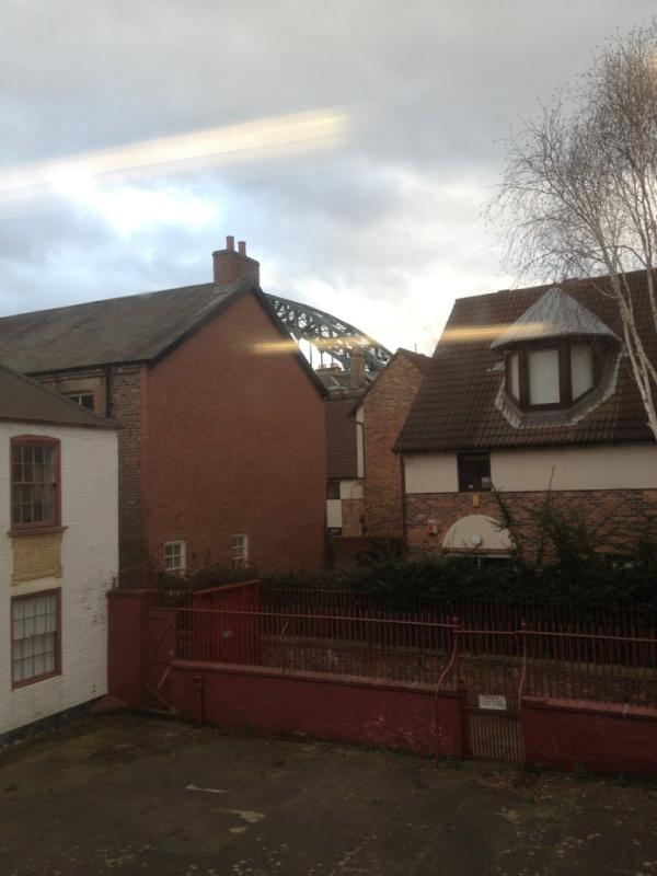 You can see the Tyne bridge from our dressing room!