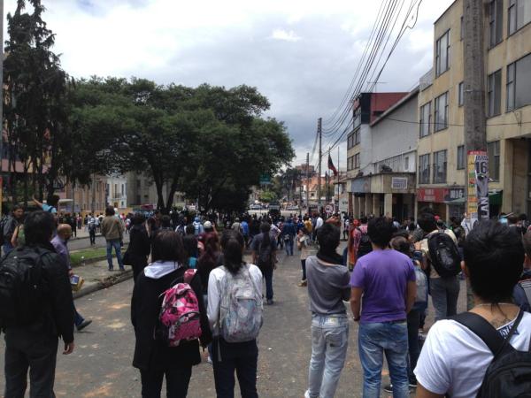 calle 45. entre Caracas y 13 a esta hora