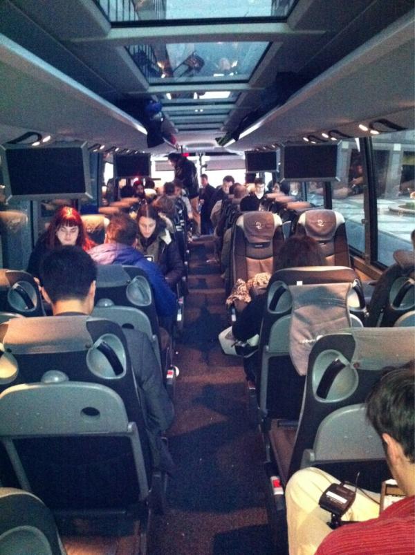 adventeur's tweet image. Back on #thestartupbus (for the last time!). Feels a little empty w/o all the post-its and planning ephemera. #sxsw