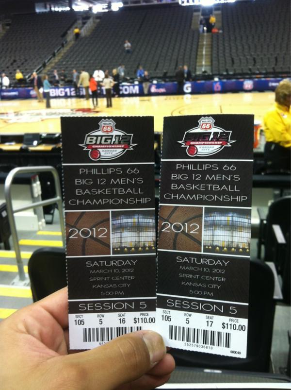 WhoLeo_'s tweet image. 5th row seats to the Men's Big 12 tournament championship #CheckAgain