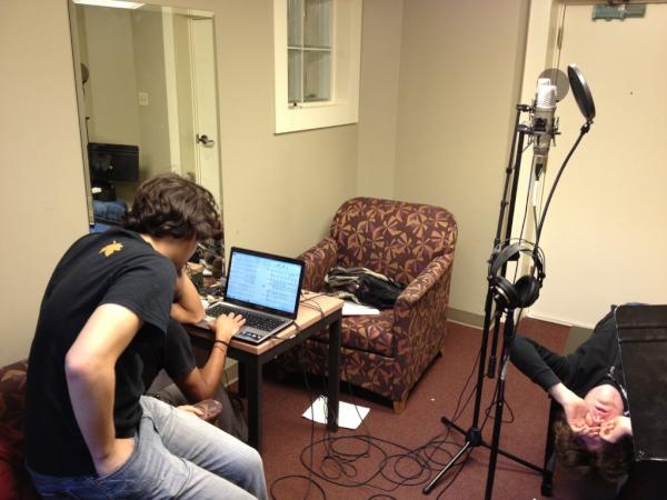 In the studio all day today and tomorrow recording tracks for the new album!