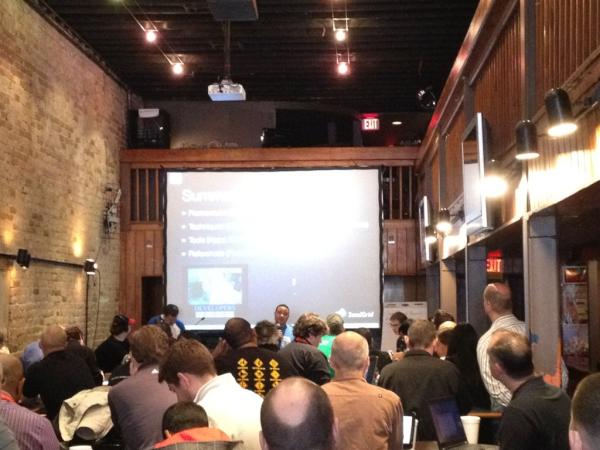 mikerowan's tweet photo. .@thinkingserious from @SendGrid killing it @ #CloudCamp discussing Personal Development - he's got his shit together! http://t.co/4nmGcaeB