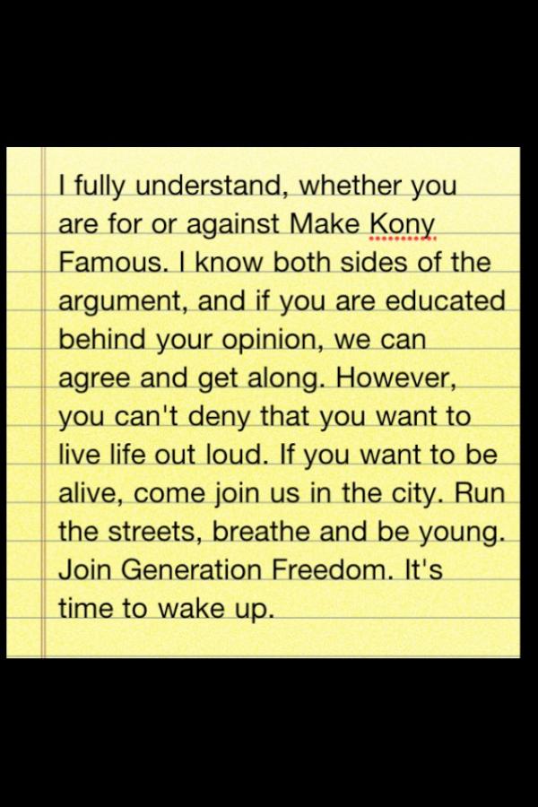 SamJaxxn's tweet image. #MakeKonyFamous #ComeToTheCity #GenerationFreedom