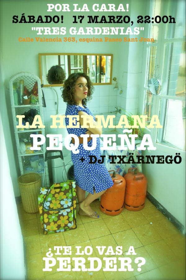 Irene_Atienza's tweet photo. Concierto de LA HERMANA PEQUEÑA el próximo sábado en el TRES GARDENIAS de Barcelona. 17.03.12, 22:00h http://t.co/ycekkRzO