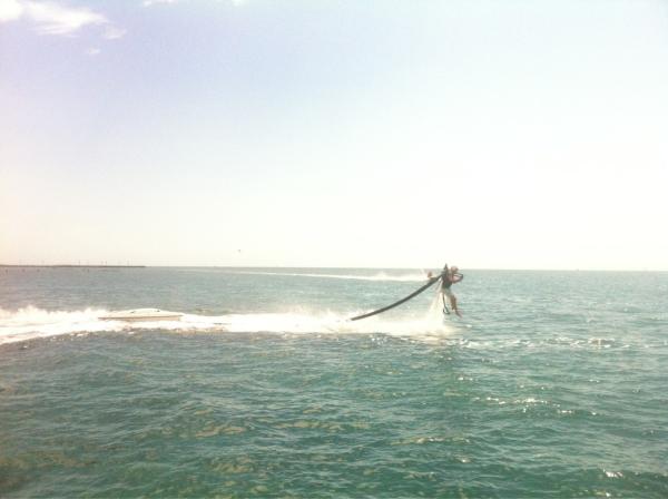 jamesonh's tweet photo. @BrentHurley jet packing in Key West. So awesome! http://t.co/gkPFEiyN