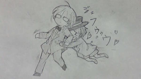 机の上に、紙とシャーペン置いてボーッとしてたら いつの間にかこんな絵書いててビックリ    トニーは公式でホm((だし  いいよね 