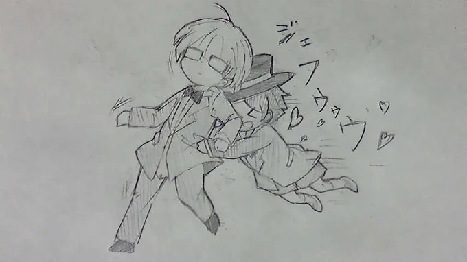 机の上に、紙とシャーペン置いてボーッとしてたら いつの間にかこんな絵書いててビックリ    トニーは公式でホm((だし  いいよね 