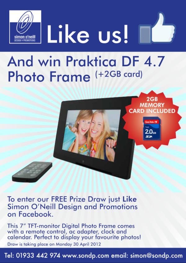 SONDPdesign's tweet image. Like us on Facebook facebook.com/pages/Simon-ON… and you will automatically enter our prize draw - you can win this photo frame