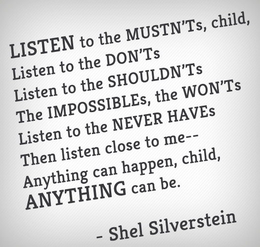 alchocolates's tweet photo. Happy Monday! Here's a little inspiration for you.  ANYTHING can happen today! http://t.co/le1vwTqA