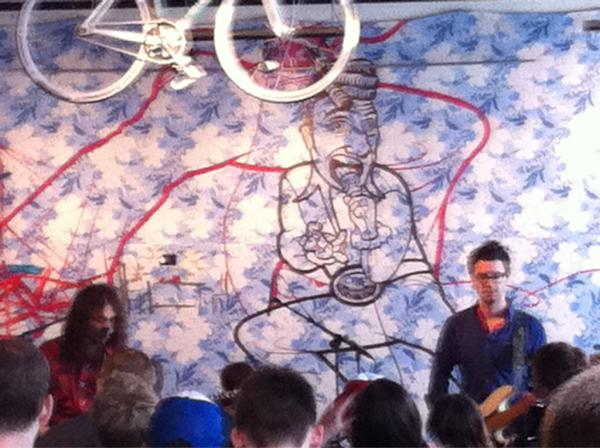jbrentholt's tweet photo. #sxsw #gsdm War On Drugs at mellow johnnies http://t.co/yPK2GRjU
