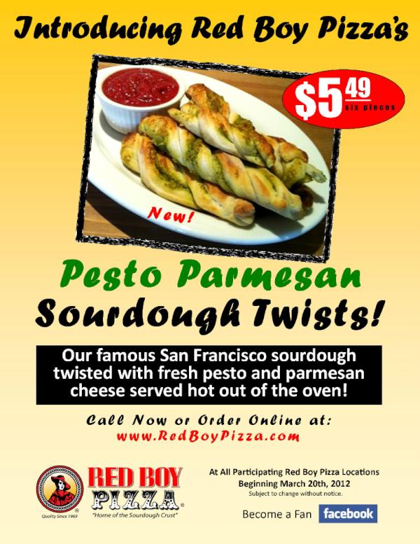 #HappyFriday! We're already looking forward to next week--the debut of our Pesto Parmesan Sourdough Twists #RedBoyPizza