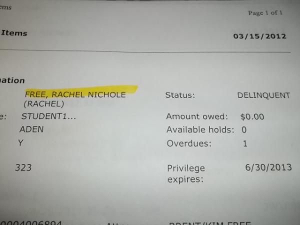 therachelorette's tweet image. FREE, RACHEL NICHOLE status: DELINQUENT #badass #overduebook