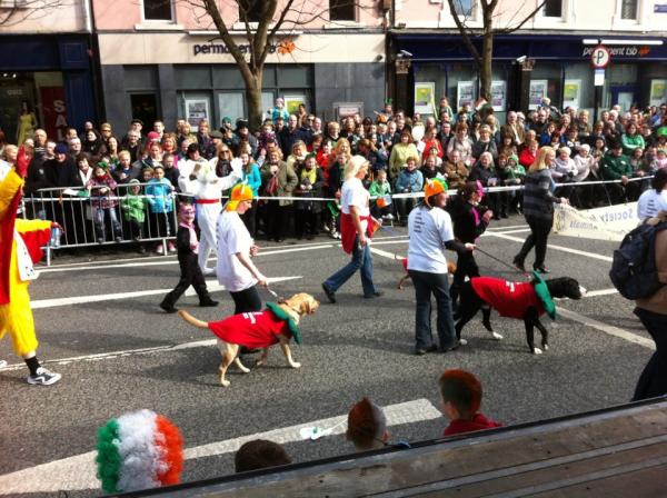 St. Patrick's parade Dundalk. A lovely day for it! plenty of people about! Well done 2all - organisers &amp; participants