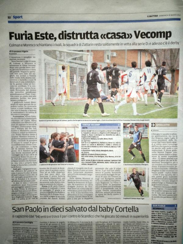 francescovigato's tweet image. #serieD #lnd #vecomp #este che vittoria!