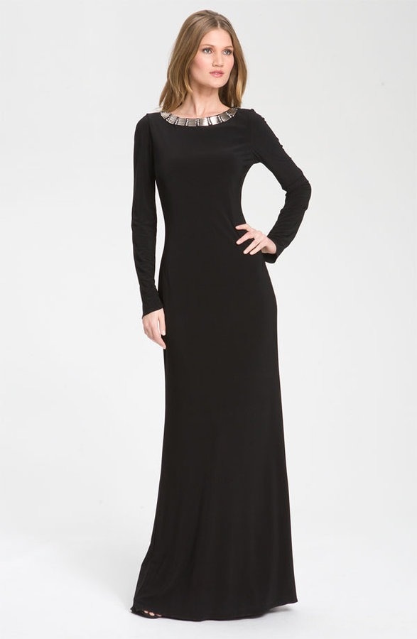 hijabfinds's tweet photo. ShopStyle: Kathy Hilton Beaded Open Back Jersey Gown http://t.co/qs3pZ9J7 http://t.co/P9DIOD44