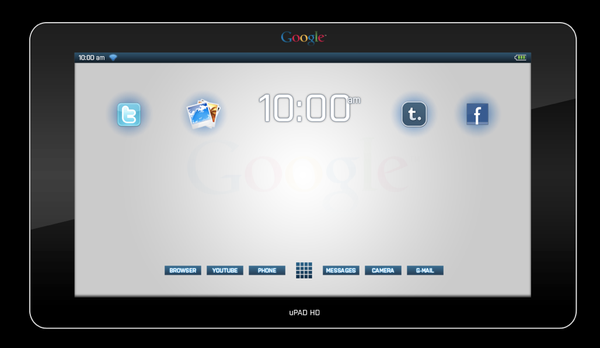 wirrew's tweet image. Here is the finished uPAD HD that i created as a school project :) Tell me what you think! :) #GUIdesign