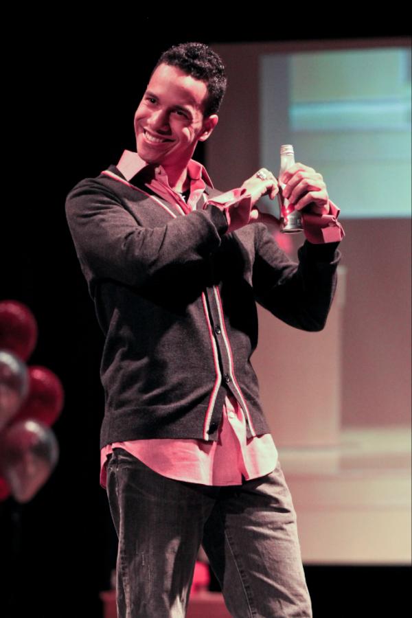 HeartTruthOhio's tweet photo. He was so stoked about this pose. The audience LOVED it! #showyourheart http://t.co/661vfBAO