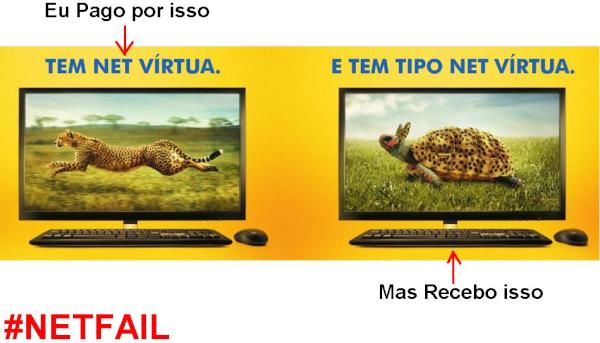 Marchesini_'s tweet image. Já não basta a NET entregar uma internet similar a Discada... agora resolveram fazer piada! #NETFAIL