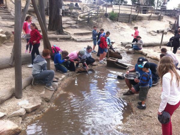 Gold Panning at Sovereign Hill.