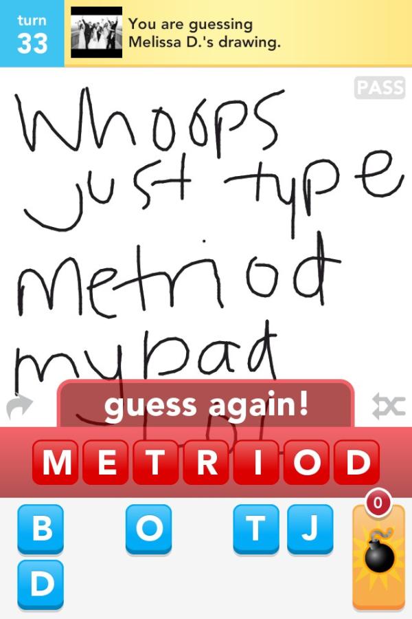 leydis42185's tweet image. @MissyDuarte I did type what u said &amp;amp; stil gave me wrong 😳😥 #drawgame